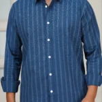 Men’s Casual Full Sleeve Shirt (blue)