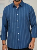Men’s Casual Full Sleeve Shirt (blue)