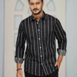 Men’s Casual Full Sleeve Shirt (black)