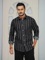 Men’s Casual Full Sleeve Shirt (black)