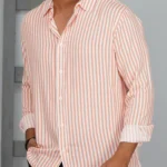 Men’s Casual Full Sleeve Shirt (peach)