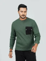 Full Sleeve Sweatshirt with pocket green - Image 2