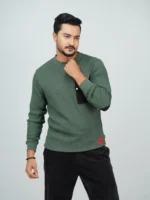 Full Sleeve Sweatshirt with pocket green - Image 3