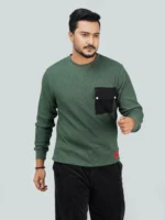 Full Sleeve Sweatshirt with pocket green