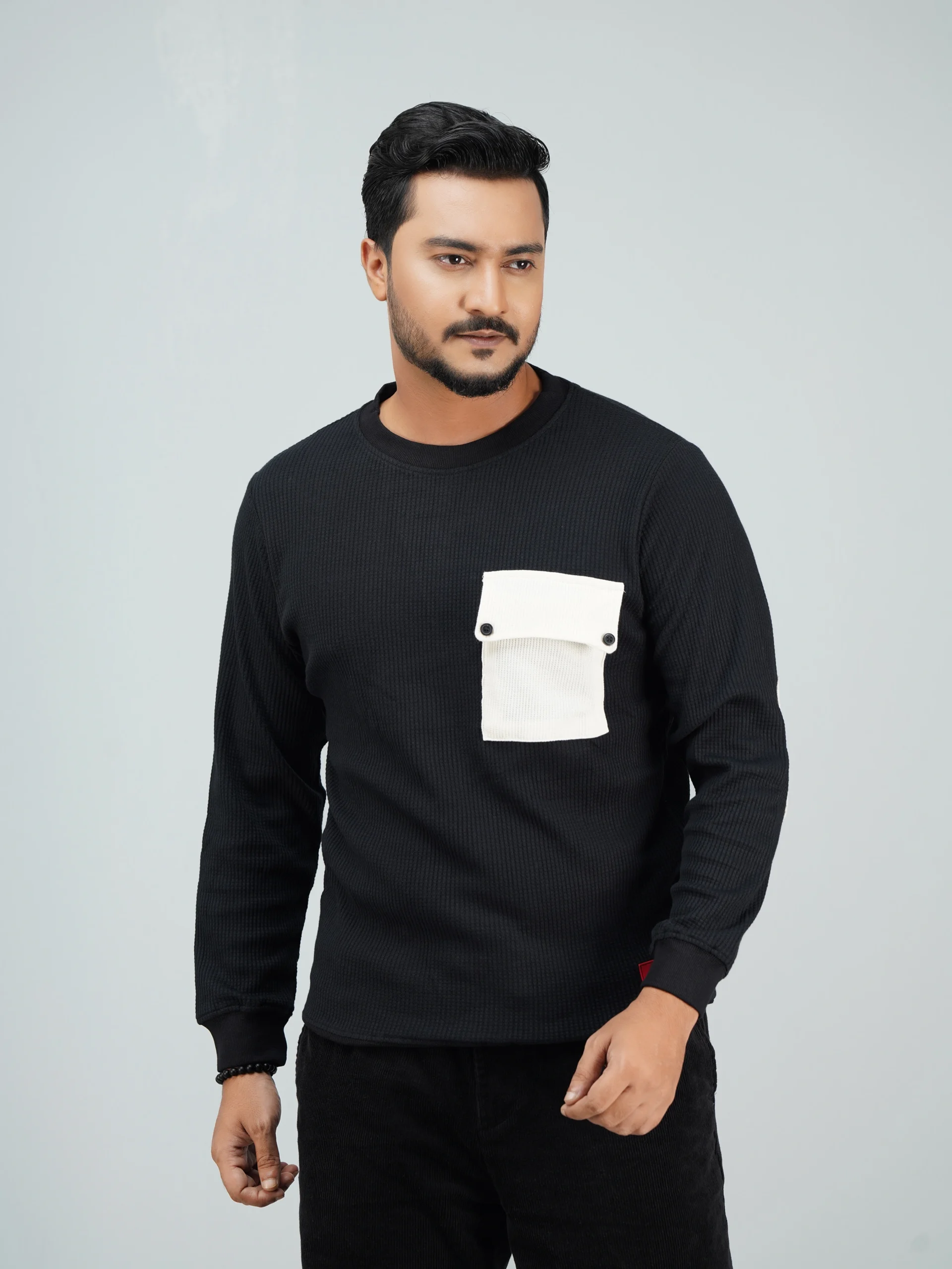 DSC00599 Full Sleeve Sweatshirt with pocket black - Image 1