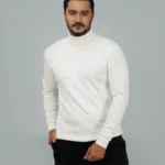 Men’s Turtleneck Full Sleeve Sweater Off-White