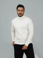 Men’s Turtleneck Full Sleeve Sweater Off-White
