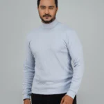 Men’s Turtleneck Full Sleeve Sweater Sky-Blue