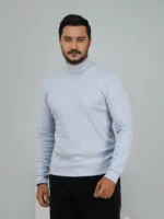 Men’s Turtleneck Full Sleeve Sweater Sky-Blue