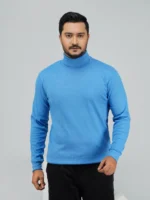 Men’s Turtleneck Full Sleeve Sweater Blue