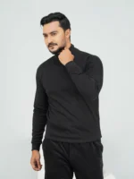 Men’s Turtleneck Full Sleeve Sweater Black - Image 2