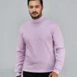 Men’s Turtleneck Full Sleeve Sweater Pink