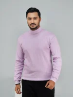 Men’s Turtleneck Full Sleeve Sweater Pink