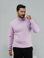 Men’s Turtleneck Full Sleeve Sweater Pink - Image 2