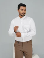 Men's Formal Full Sleeve Shirt white - Image 3