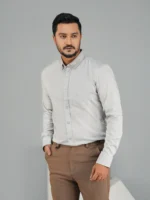 Men's Formal Full Sleeve Shirt ash