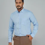 Men’s Formal Full Sleeve Shirt (sky)