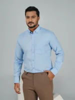 Men’s Formal Full Sleeve Shirt (sky)