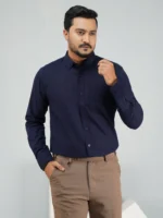 Men's Formal Full Sleeve Shirt black - Image 3