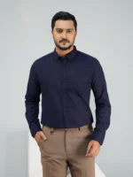 Men's Formal Full Sleeve Shirt black - Image 2
