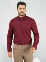 Men’s Formal Full Sleeve Shirt (Maroon)