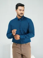 Men’s Formal Full Sleeve Shirt (Navy) - Image 2