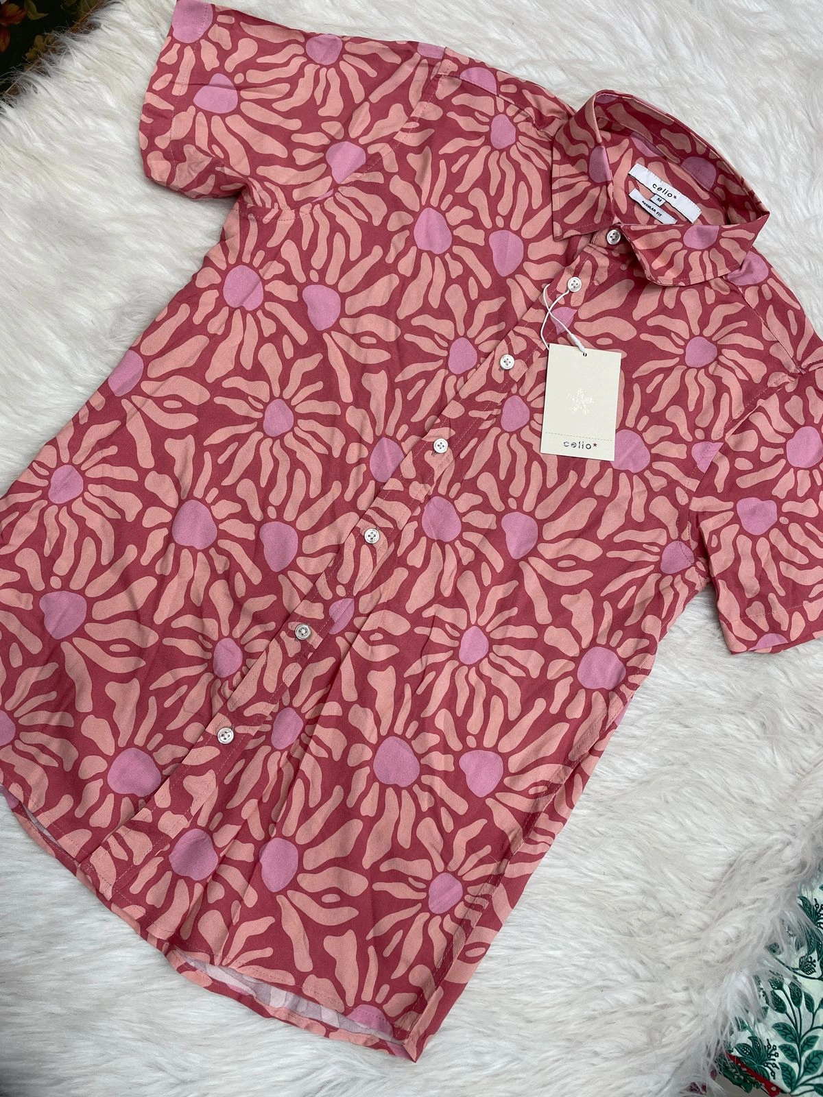 Men's Hawai Shirt floral red