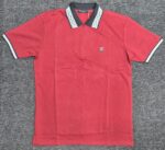 Mens Polo T-shirt Embroidered Red