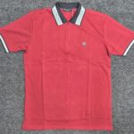 Mens Polo T-shirt Embroidered Red