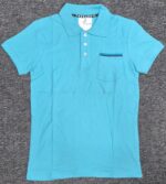 Mens Polo T-shirt regular Blue - Image 2