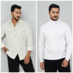 High Neck and Cord Shirt Combo