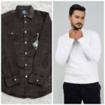 High Neck and Cord Shirt Combo