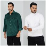 High Neck and Cord Shirt Combo