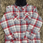 Double Pocket Padded Hooded Flannel Jacket