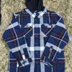 Double Pocket Padded Hooded Flannel Jacket