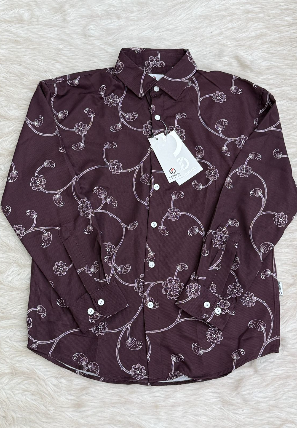 CS109 Men's Printed China Full Sleeve Shirt - Image 1