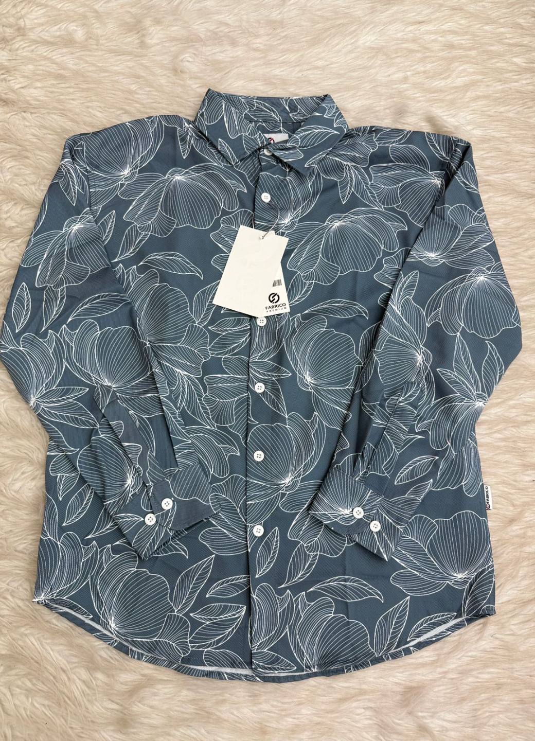 CS106 Men's Printed China Full Sleeve Shirt - Image 1